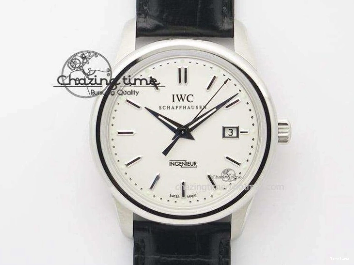 MIROTIME 0307 Elegant Portugieser Perpetual Calendar IW503302 RG V9F 1:1 Best Edition Gray Dial on Black Leather Strap A 7096